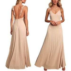 LULU'S Meteoric Rise Blush Maxi Dress 65341